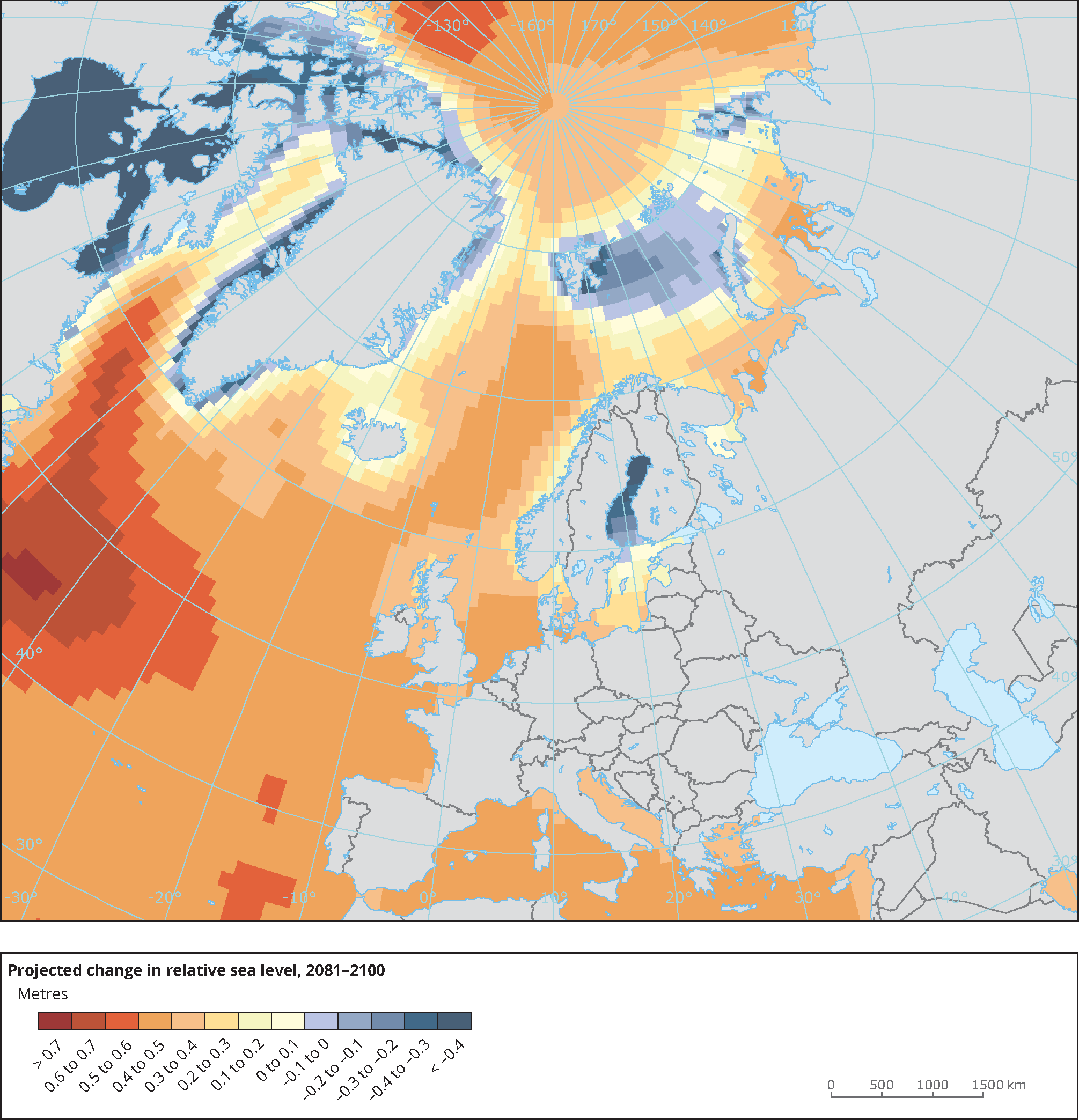 Sea level rise Europe CMIP5